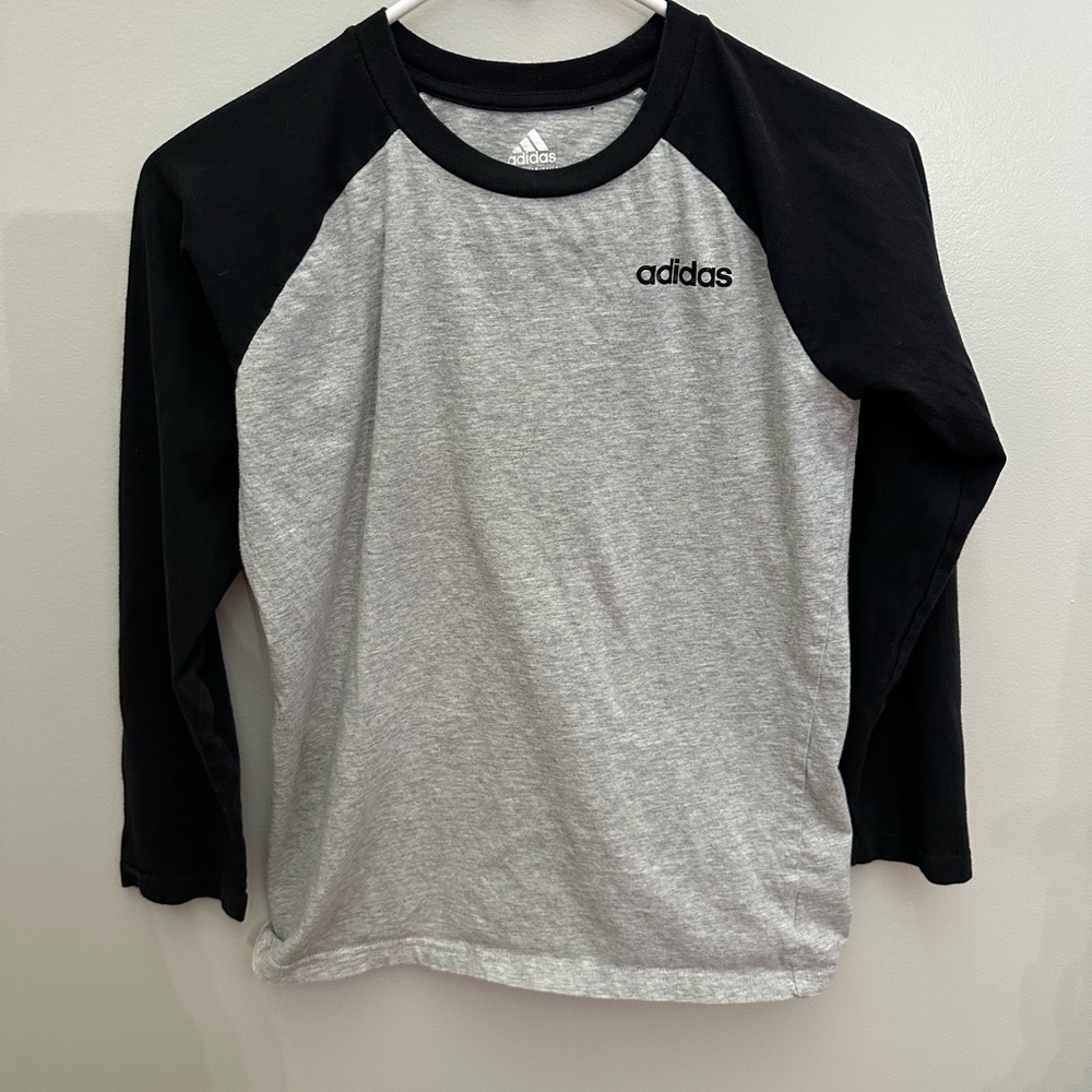 Adidas Shirt. Boys size medium. T-shirt material with 3/4 sleeves
